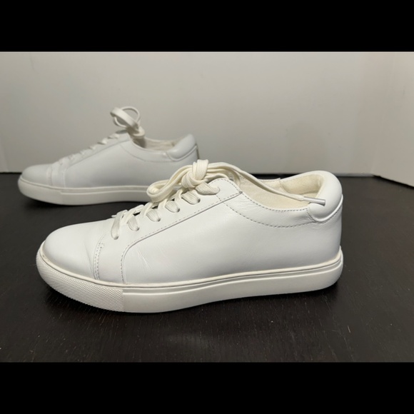 Kenneth Cole Leather Kam Sneakers White/Gold Womans 6 - Picture 7 of 16